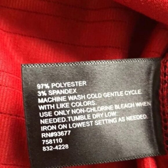 East 5th Essentials Red Textured Knit Top Short Sleeve Crew Neck Shirt - Picture 4 of 11